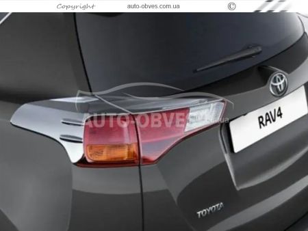 Накладки на задние фонари Toyota Rav4 v1 2013-2016 - тип: 2 шт фото 2