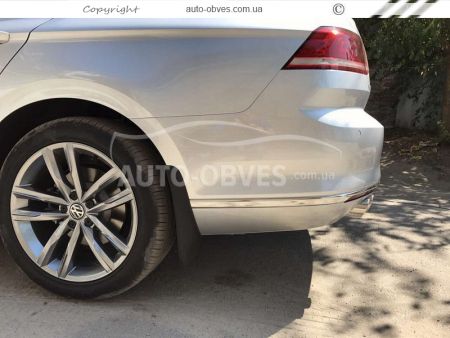 Накладки на задний бампер VW Passat B8 седан, универсал фото 4