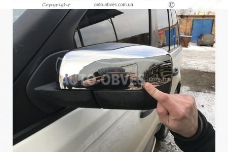 Накладки на дзеркала Range Rover L322 2003-2012 - тип: нержавійка дорестайл фото 2