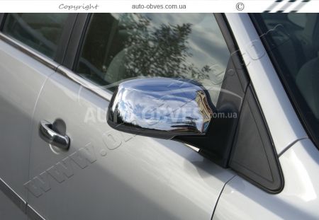 Хромированные накладки на зеркала Ford Fiesta 2005-2007, без повторителей фото 2