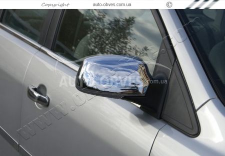Хромированные накладки на зеркала Ford Fusion abs пластик фото 2