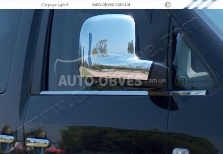 Хромированные накладки на зеркала Volkswagen Caddy abs хром фото 2