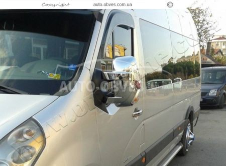 Хромированные накладки на зеркала Nissan NV400 abs хром фото 2