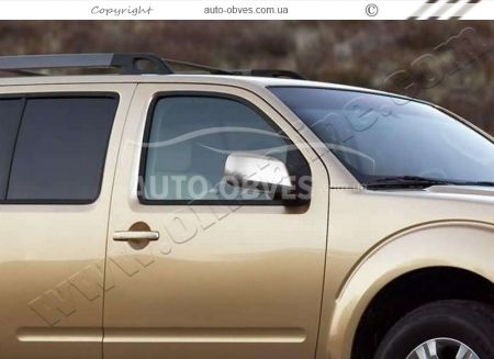 Covers for mirrors Nissan Navara stainless steel фото 2