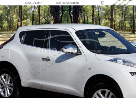 Накладки на зеркала Nissan Juke 2010-2014 нержавейка фото 3