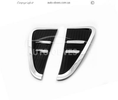 Накладки на жабры хром с черным BMW X5 F15 2013-2018 - тип: 2 шт фото 0