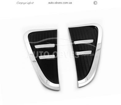 Covers on the gills chrome with black BMW X5 F15 2013-2018 - type: 2 pcs фото 1