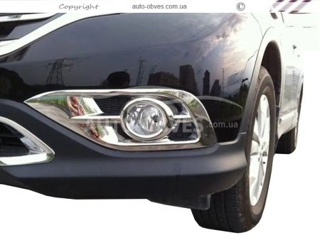 Накладки на протитуманки Honda CRV 2013-2017 - тип: 2 шт abs фото 2