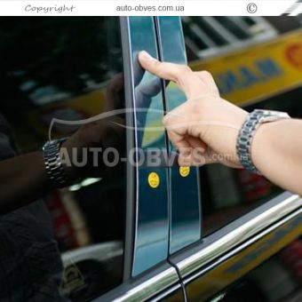 Накладки на молдинги дверных стоек Kia Sportage, нержавейка 6 элементов фото 3
