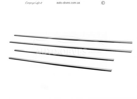 Nissan Qashqai exterior glass trim stainless steel 4 pcs фото 0