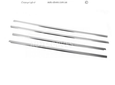 Exterior window trim Mitsubishi Lancer IX stainless steel 4 pcs фото 1