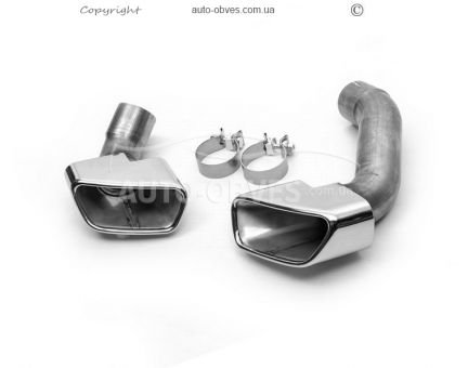 Exhaust tips BMW X5 F15 2013-2018 - type: for M - package 2 pcs stainless steel фото 1