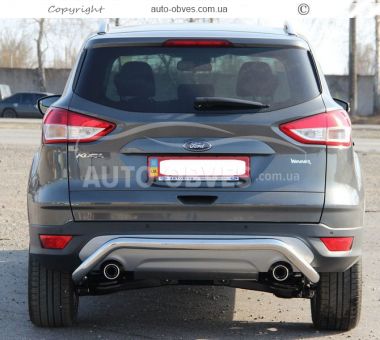 Rear bumper protection Ford Escape 2013-2016 - type: U-shaped, option 2 фото 3