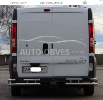 Rear bumper protection Vivaro, Trafic, Primastar - type: double corners фото 1