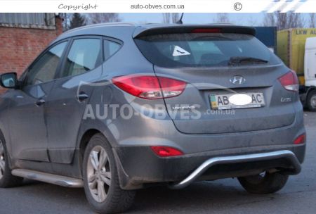 Rear bumper protection Hyundai ix35 2010-2016 - type: U-shaped фото 1