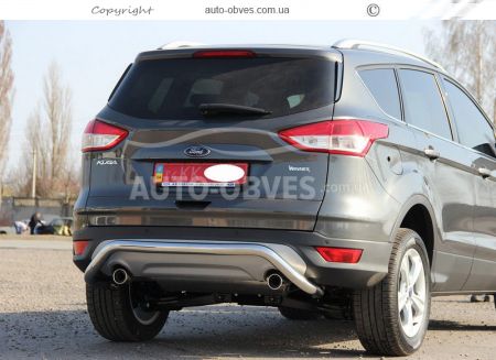 Rear bumper protection Ford Escape 2013-2016 - type: U-shaped, option 2 фото 2