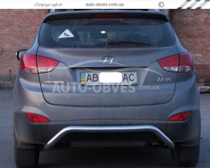 Rear bumper protection Hyundai ix35 2010-2016 - type: U-shaped фото 3