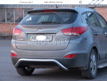 Rear bumper protection Hyundai ix35 2010-2016 - type: U-shaped фото 2