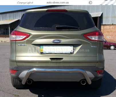 Rear bumper protection Ford Escape 2013-2016 - type: U-shaped, option 1 фото 1