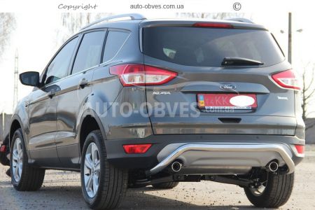 Rear bumper protection Ford Escape 2013-2016 - type: U-shaped, option 2 фото 1