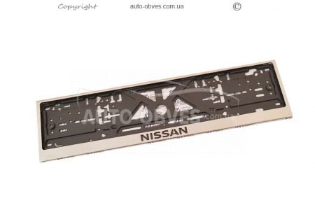 License plate frame for Nissan - 1 pc фото 0