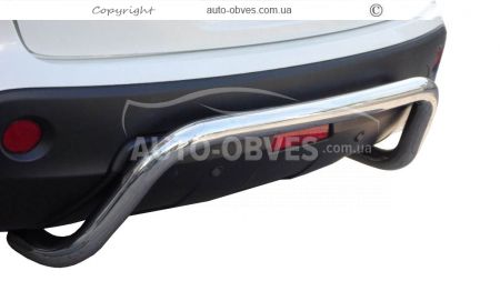 Nissan Qashqai rear bumper protection - type: U-shaped фото 0