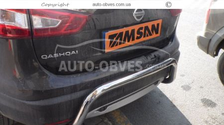 Rear bumper protection Nissan Qashqai 2018-2021 - type: U-shaped фото 2