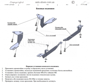 Подножки Nissan Qashqai +2 - style: BMW фото 7