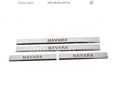 Door sill plates Nissan Navara 2005-2014 - type: 4 pcs photo 1