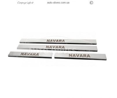 Door sill plates Nissan Navara 2005-2014 - type: 4 pcs photo 0