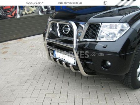 Кенгурятник высокий Nissan Pathfinder - тип: до капота фото 4