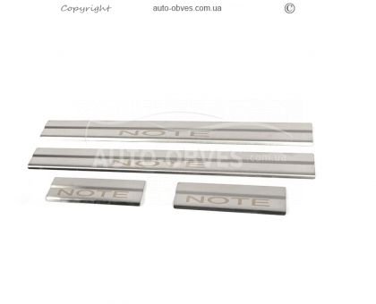 Door sill plates Nissan Note 2013-... - type: 4 pcs photo 0