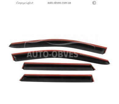 Вітровики Nissan Qashqai 2014-2021 - тип: з хромом 4 шт фото 2