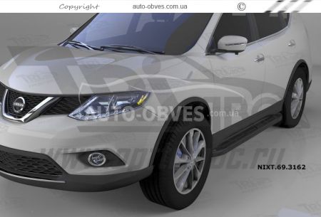 Running boards Nissan X-Trail 2017-2021 - style: Audi color: black фото 4