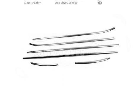 Lower glass trim Hyundai I30 6 pcs stainless steel фото 0