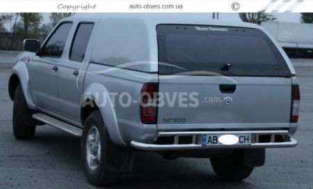 Nissan NP300 rear bumper protection - type: pipe with corners фото 1