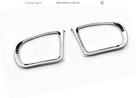 Хромовані накладки на дзеркала Mercedes E class w210 - тип: abs хром фото 1