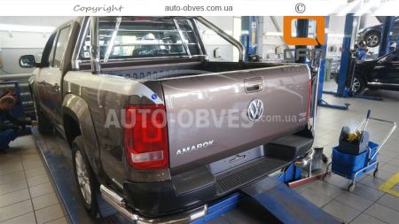 Volkswagen Amarok rear bumper protection - type: double corners фото 3