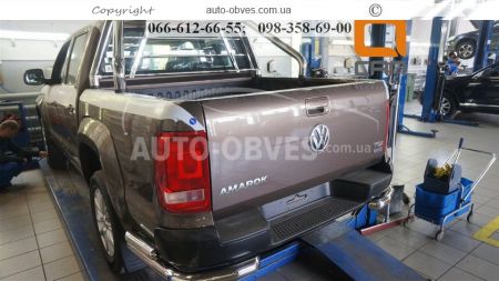 Захист заднього бампера Volkswagen Amarok 2016-... - тип: кути подвійні фото 3