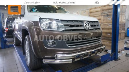 Bumper protection VW Amarok - type: model with plates фото 1