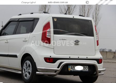 Kia Soul rear bumper protection - type: full фото 2