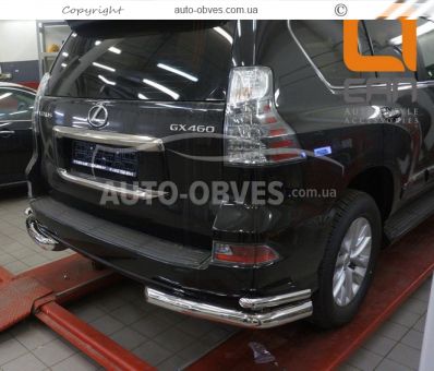 Rear bumper protection Lexus GX460 2013-... - type: double corners фото 2