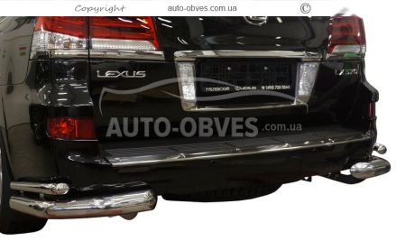 Захист заднього бампера Lexus LX570 - тип: кути подвійні фото 0