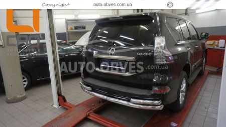 Lexus GX460 rear bumper protection - type: pipe with corners фото 2
