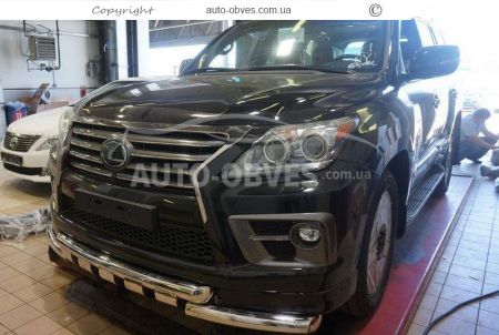 Bumper protection Lexus LX570 Sport - type: model with plates фото 2