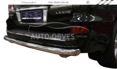 Lexus LX570 rear bumper protection - type: single pipe фото 0