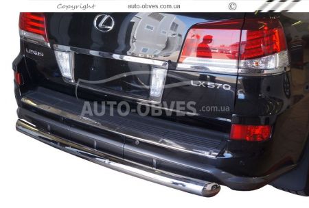 Lexus LX570 Sport rear bumper protection - type: single pipe фото 0