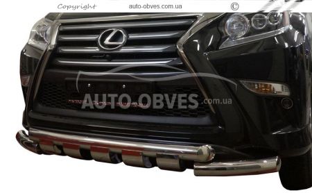 Bumper protection Lexus GX460 2013-… - type: model with plates фото 0
