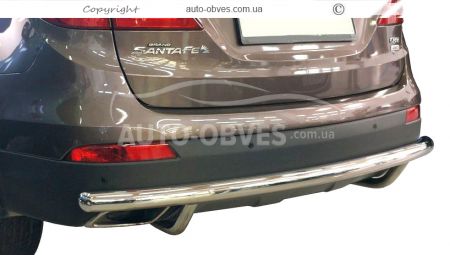 Rear bumper protection Hyundai Santa Fe Grand 2013-2016 - type: single pipe фото 0