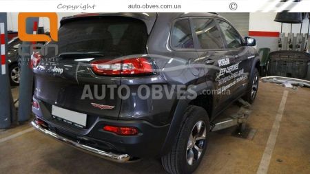 Rear bumper protection Jeep Cherokee 2013-2016 - type: single pipe фото 2